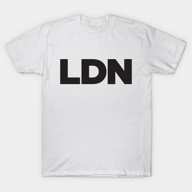 LDN - London proud city print - black T-Shirt by retropetrol